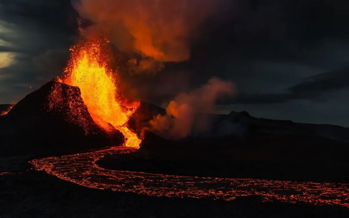 erupções vulcânicas;