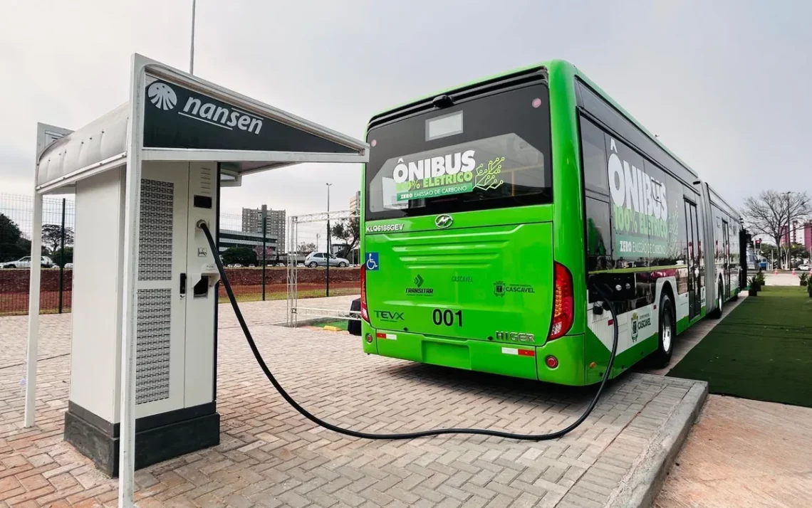 ônibus elétricos, veículos elétricos, transporte limpo, veículos sustentáveis;